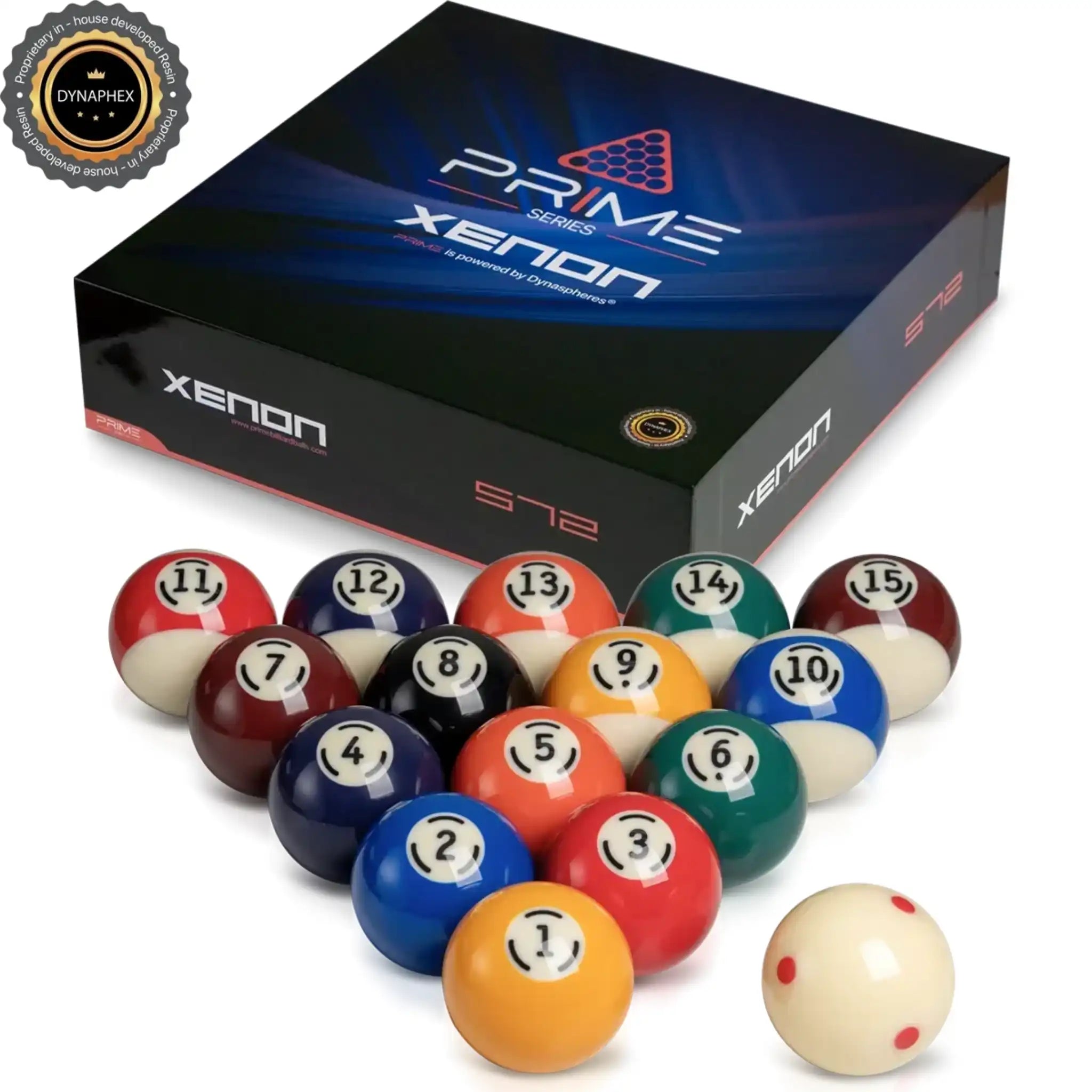 Jogo de Bolas de Bilhar para Pool Dynaspheres Prime Xenon 572 Jogo de Bolas de Bilhar para Pool Dynaspheres Prime Xenon 572